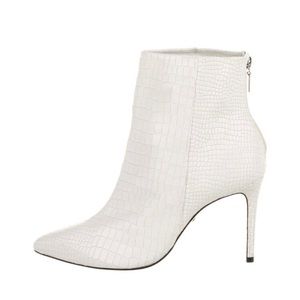 Schultz White Leather Boots